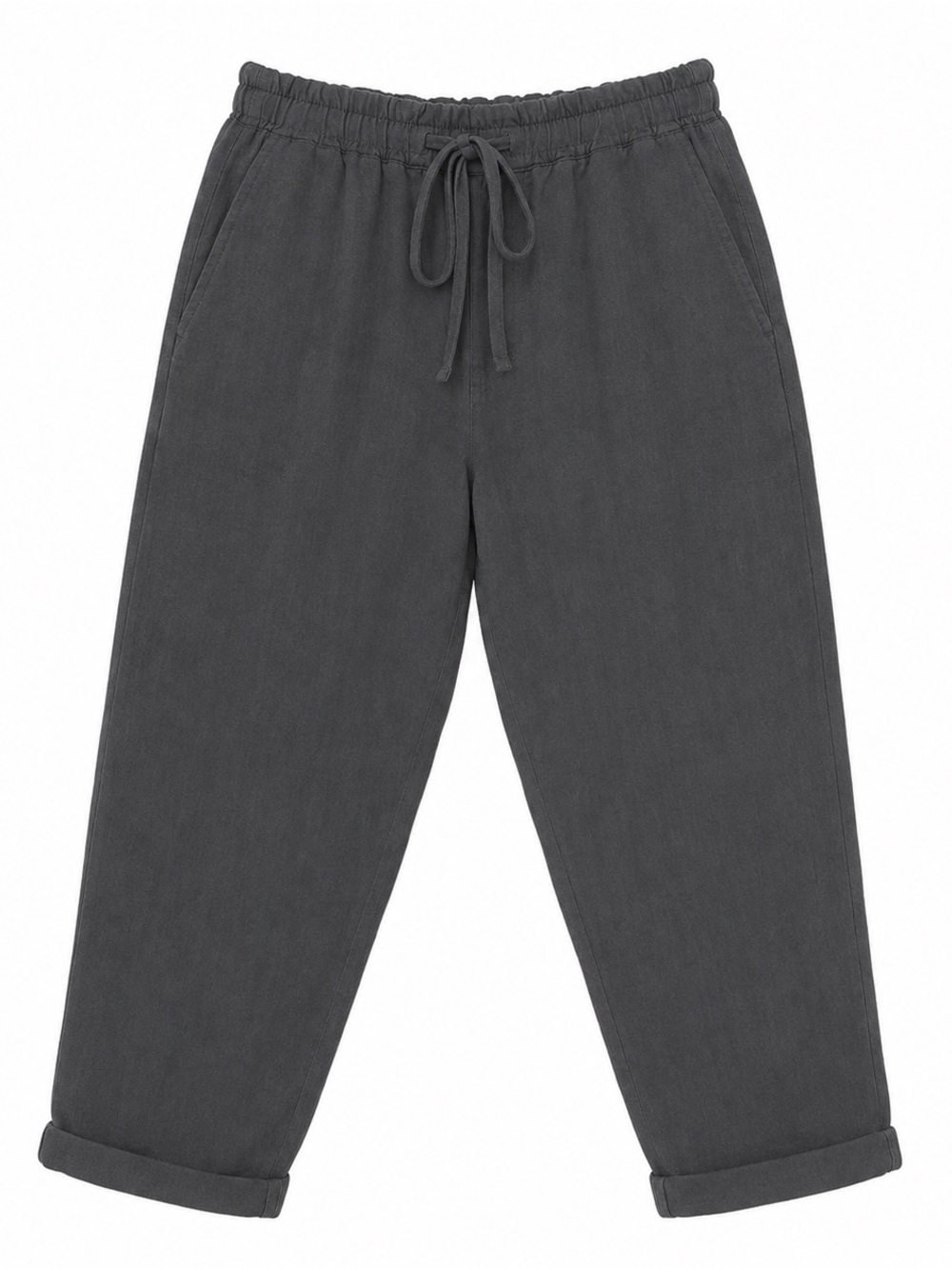 Free People 100% Linen bohemian wide leg pants with an elastic waist size small